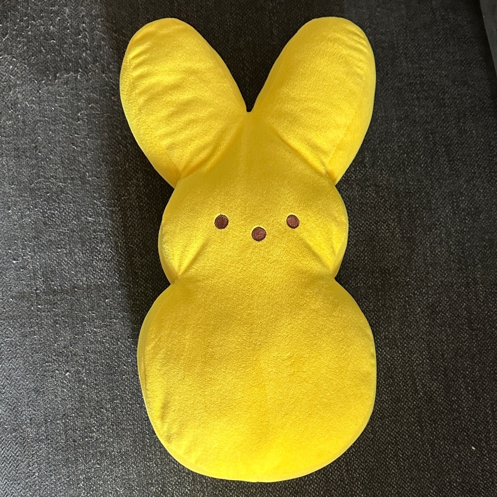 Yellow Bunny Plush Pillow for Kids - Soft Cuddly Toy
